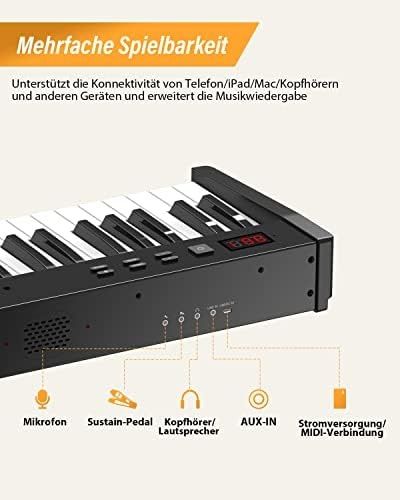 OYAYO 61-klawiszowe pianino z półważonymi klawiszami i stojakiem