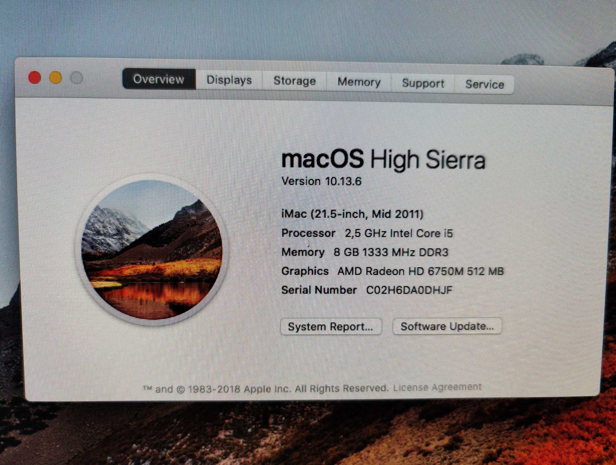 Apple iMac 21.5" Mid 2011 i5