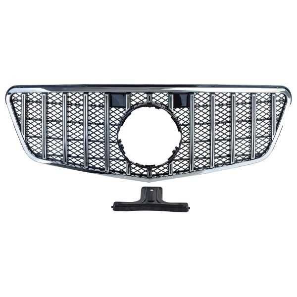 Grelha desportiva cromada preta Mercedes E W212 S212  09 a 13