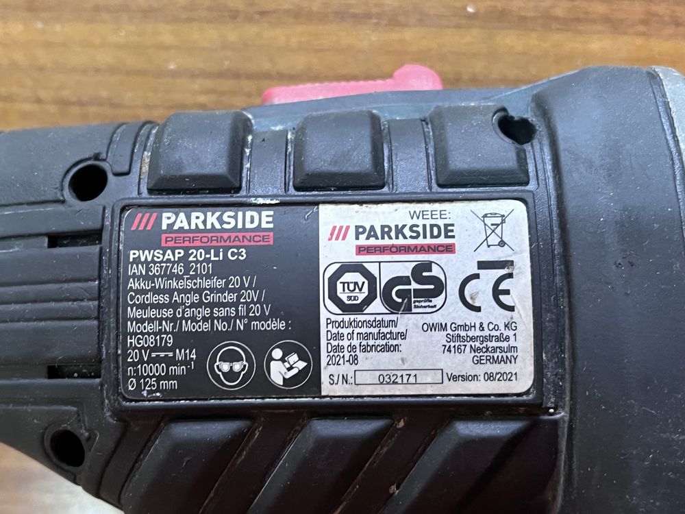 Rebarbadora Parkside Professional 20V