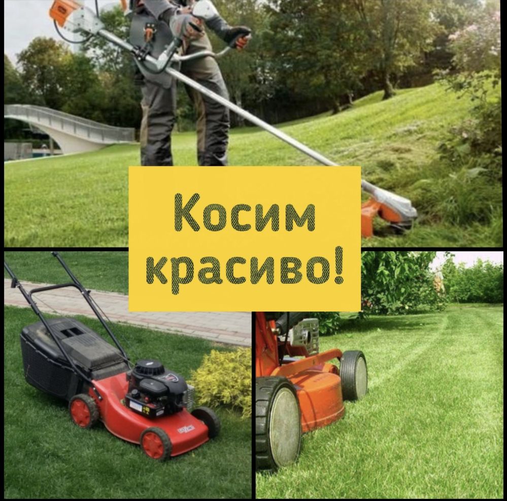 ПОКОС ТРАВЫ ! Уборка участка . Спил деревьев!