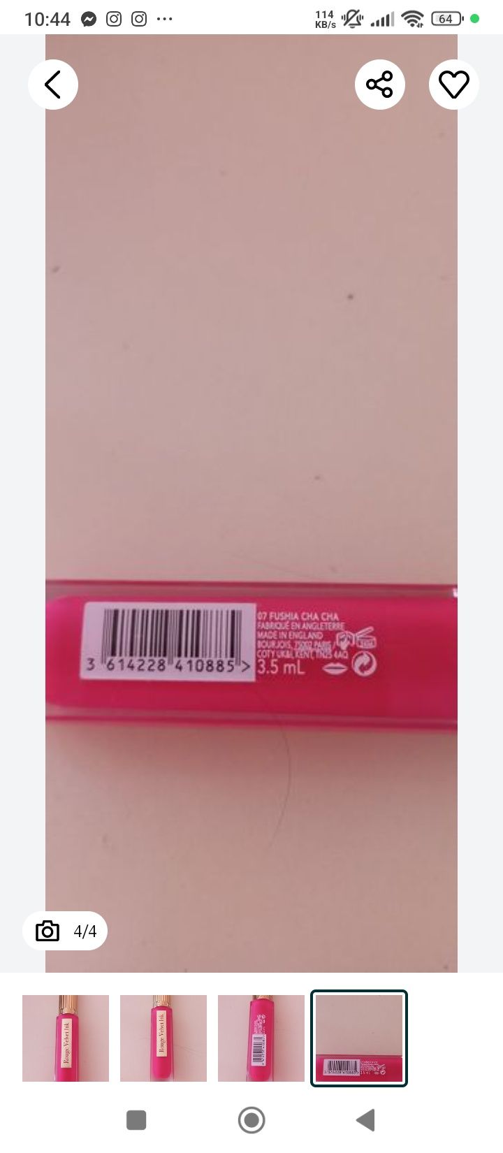 Błyszczyk Bourjois 07 fuksja