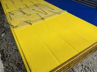 Panel segmentowy przemysłowy bramowy serwisowy żółty pasy stucco