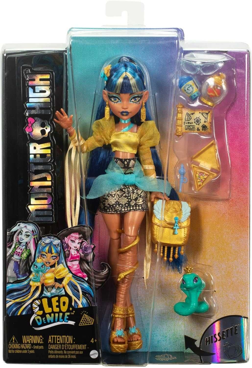 Monster High Cleo De Nile Doll in Golden Blousе Клео з вихованцем