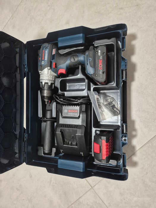 Wkrętarka wiertarka Bosch GSB 18V-110C bardzo mocna, udar zestaw