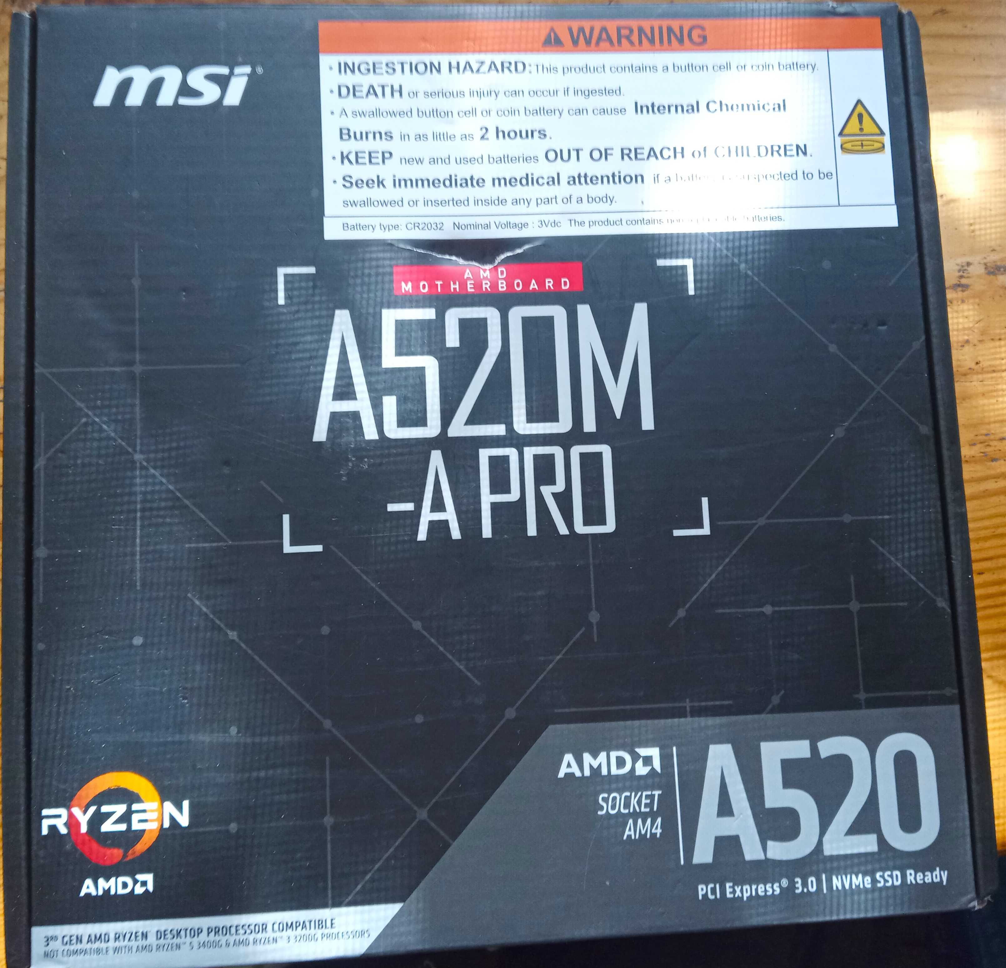 Игровой комплект Ryzen 5 3600 / MSI A520M-A PRO/ AMD DDR4 16Gb