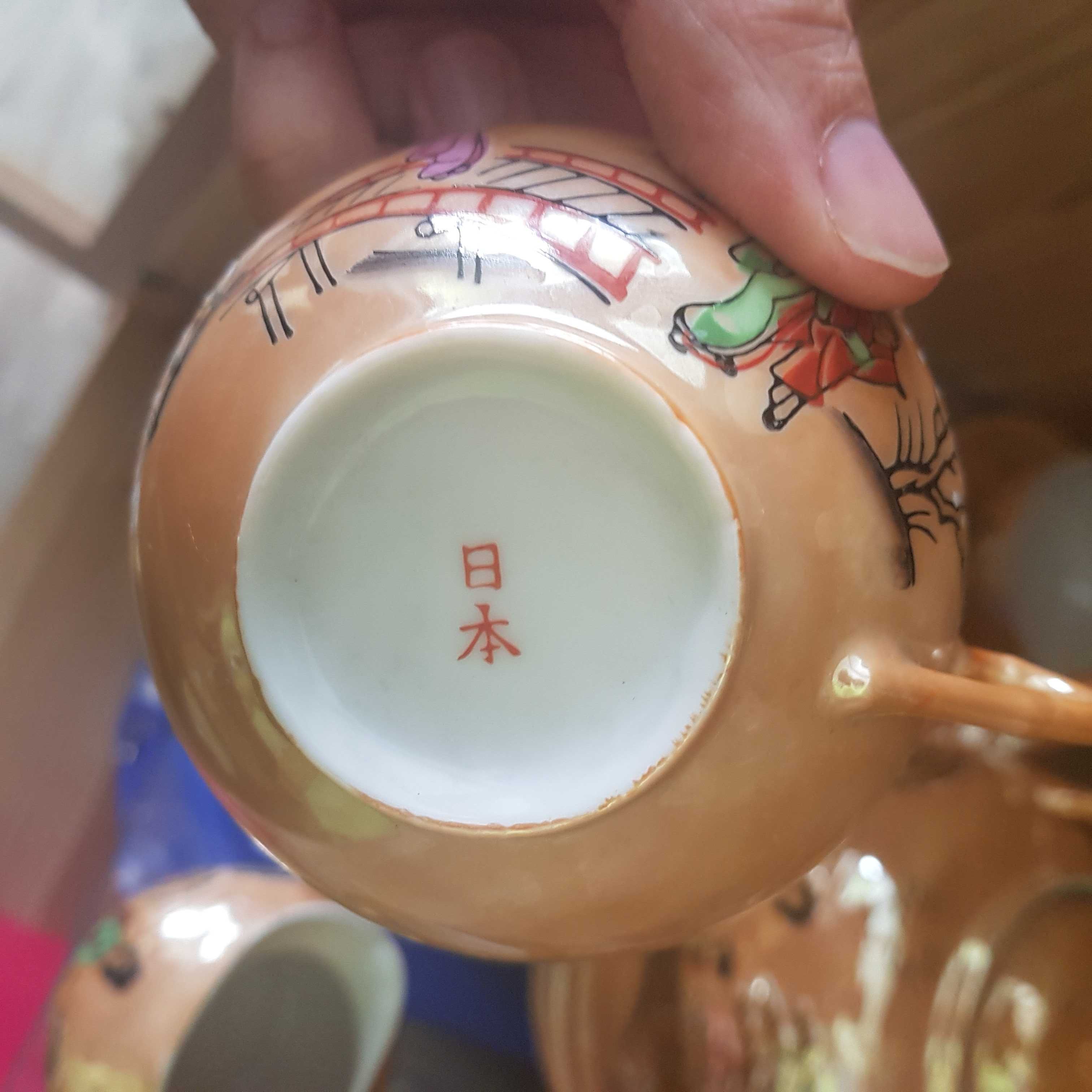 Chińska porcelana serwis śniadaniowy gejsza Vintage