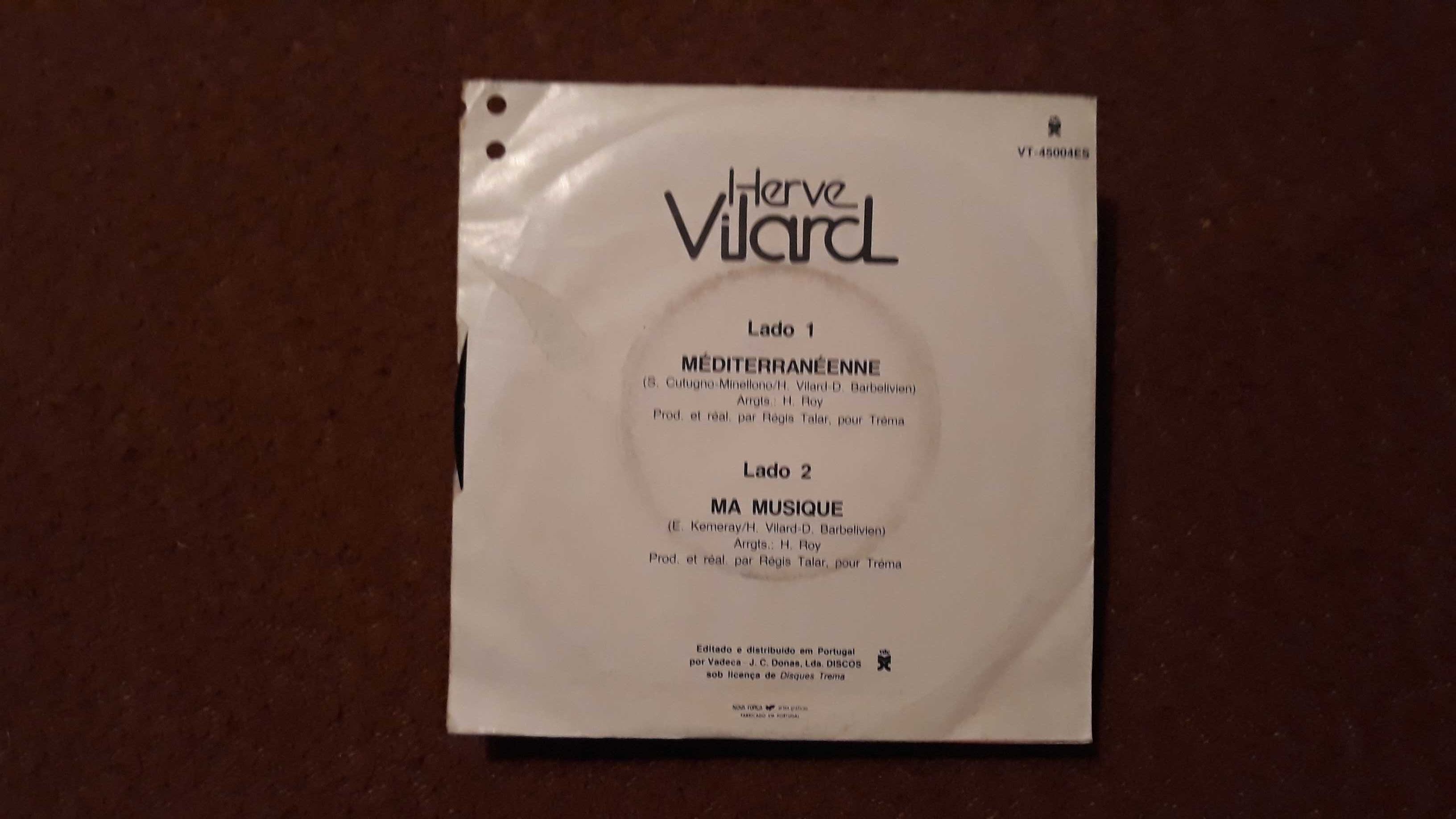 Hervé Vilard - Méditerraneénne - single vinil - portes incluídos