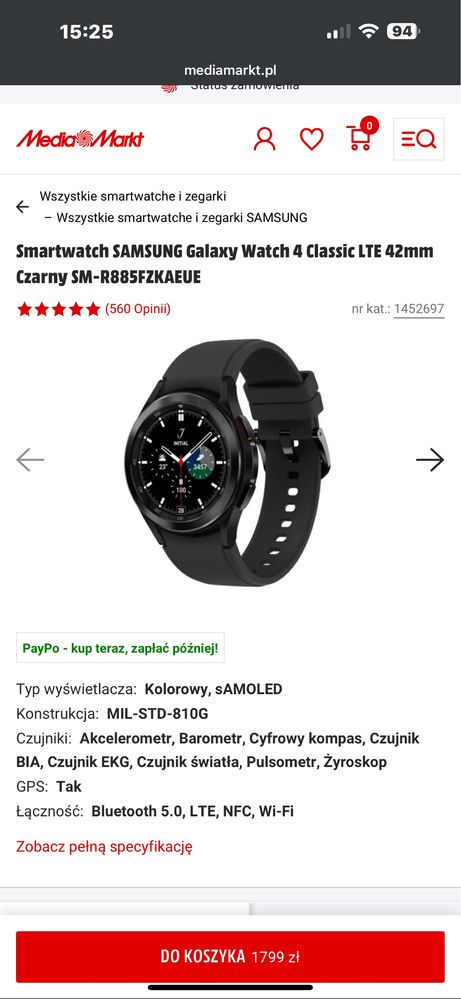 Samsung galaxy watch 4 lte classic