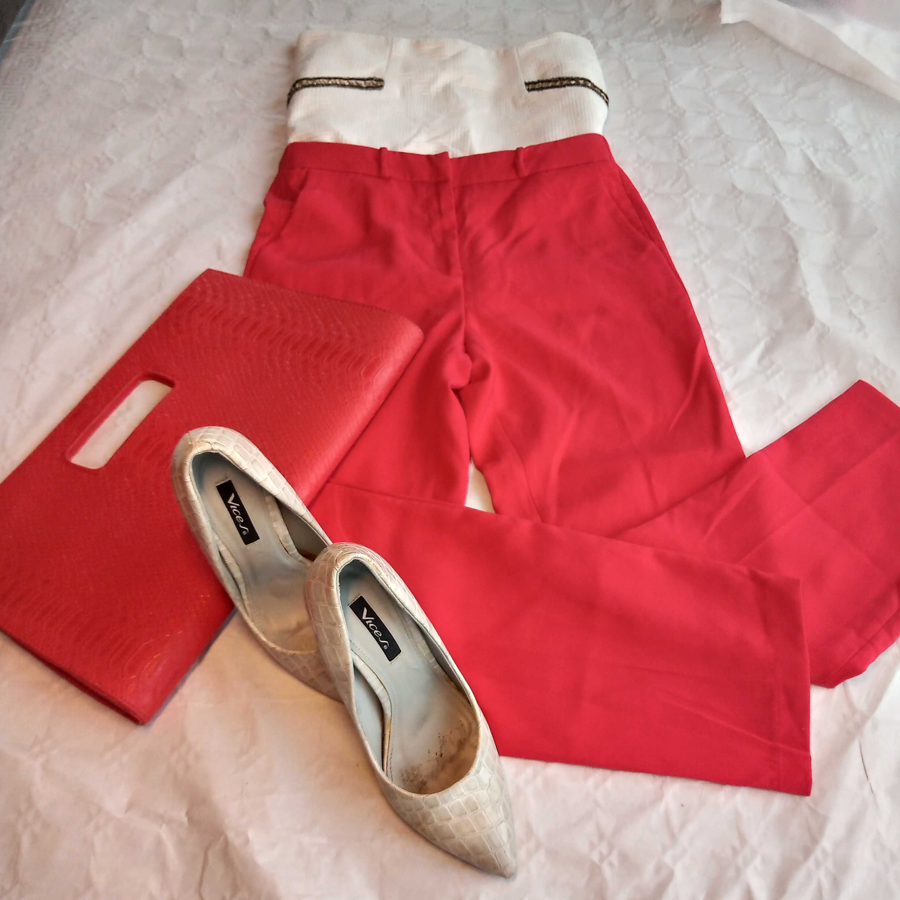spodnie czerwone