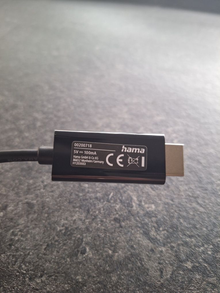 Kabel Hama USB C - HDMI 200718 przewód, adapter, przejściówka