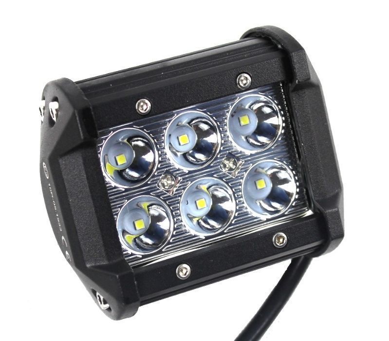 Lampa robocza 6 LED Cree panel halogen 18W 12-24V