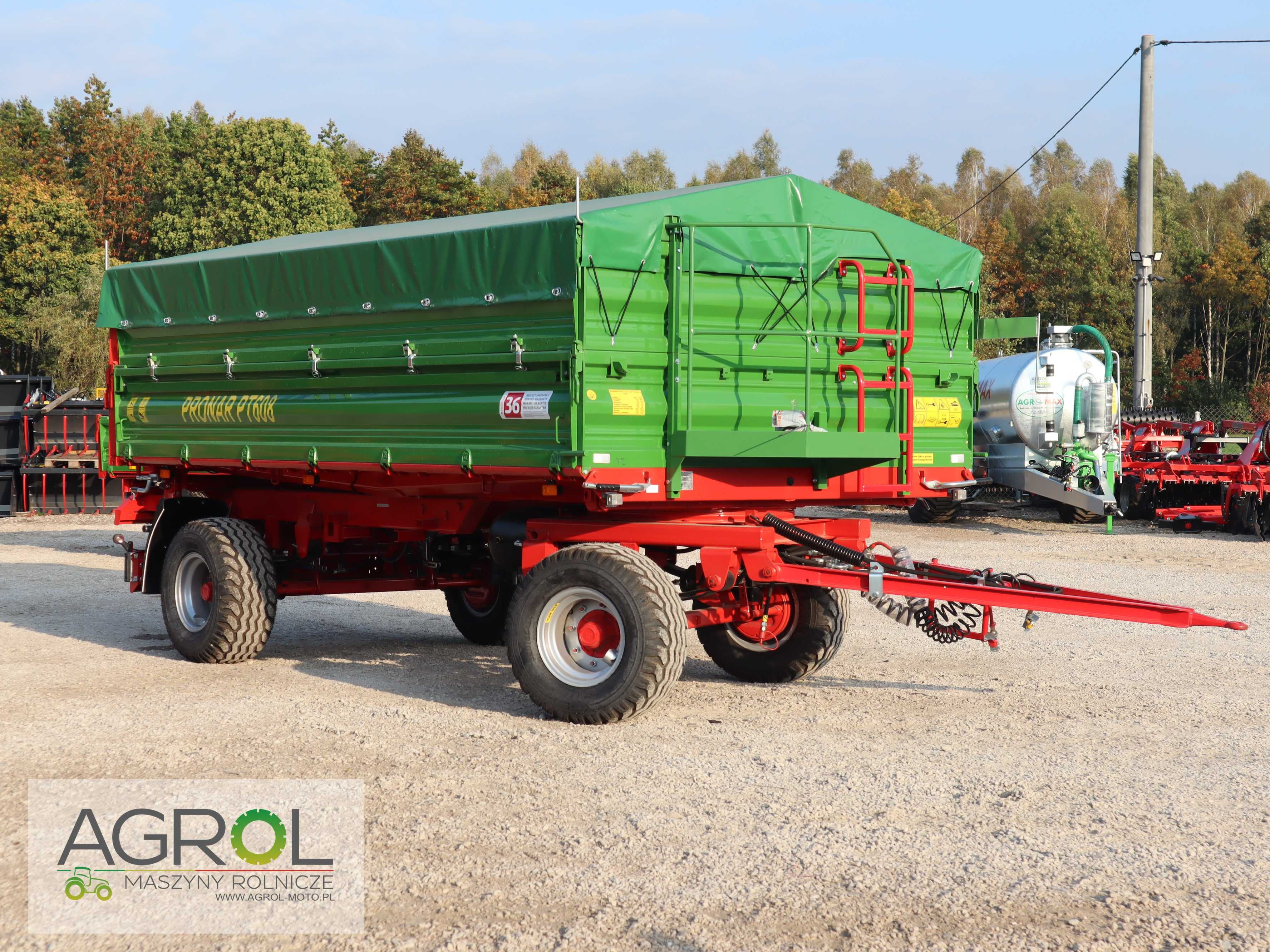 Przyczepa 8t Pronar T608 dwuosiowa plandeka gratis PT610