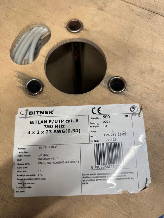 Przewód Skrętka Ekranowana F/UTP U/FTP KAT.6 KĄT.5E BITNER BITLAN 500m