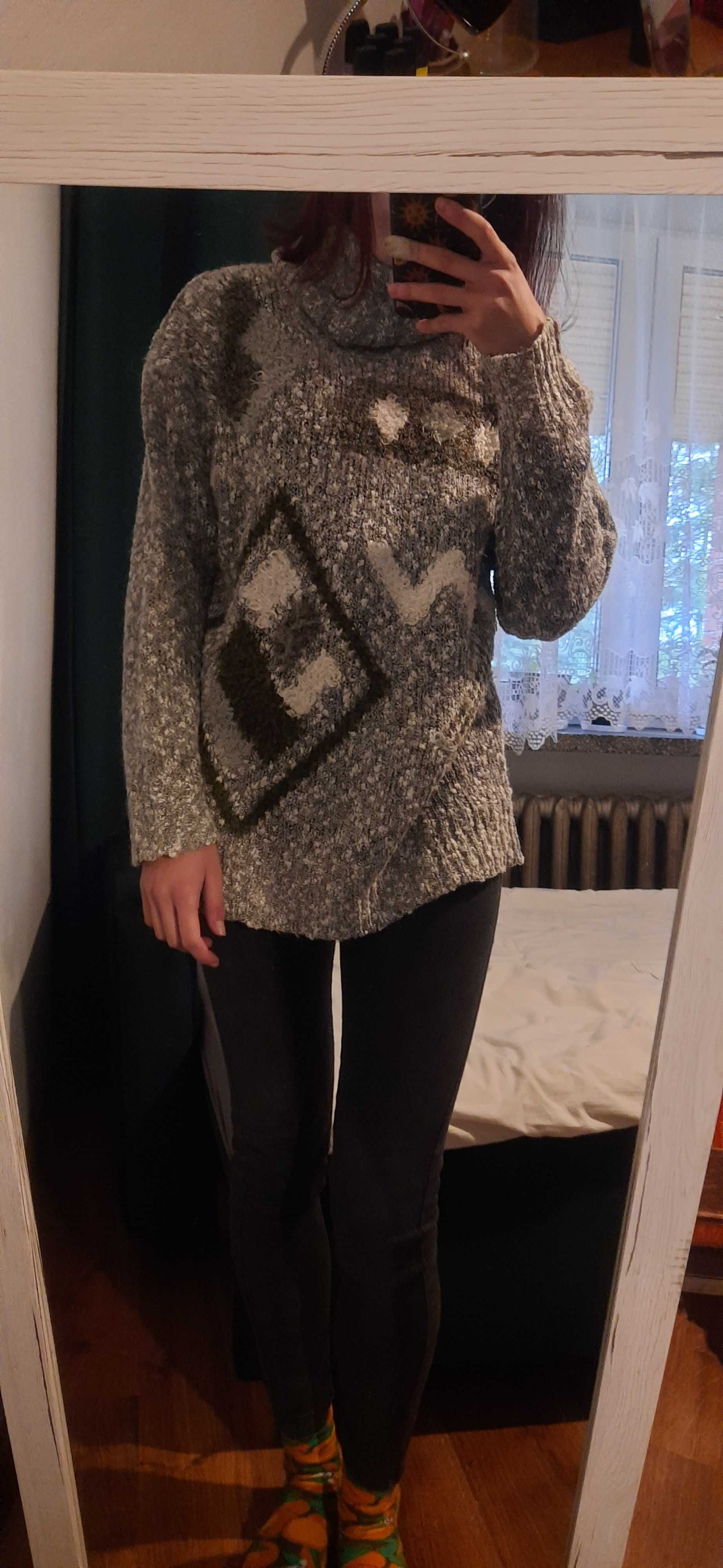 Vintage sweter zimowy