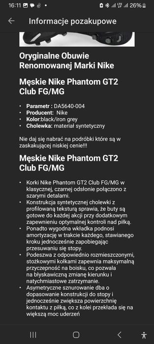 Korki nike 41, męskie