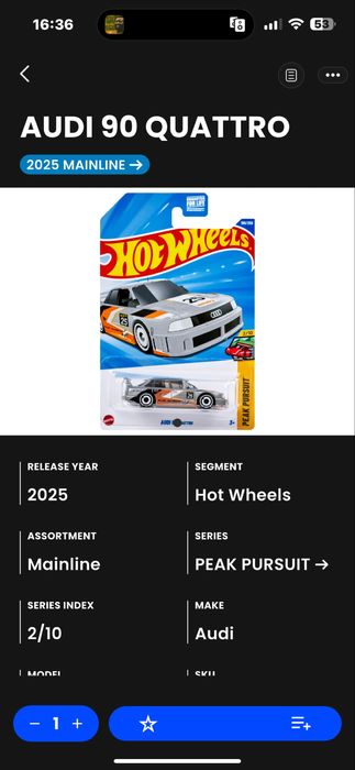 Audi quattro hotwheels