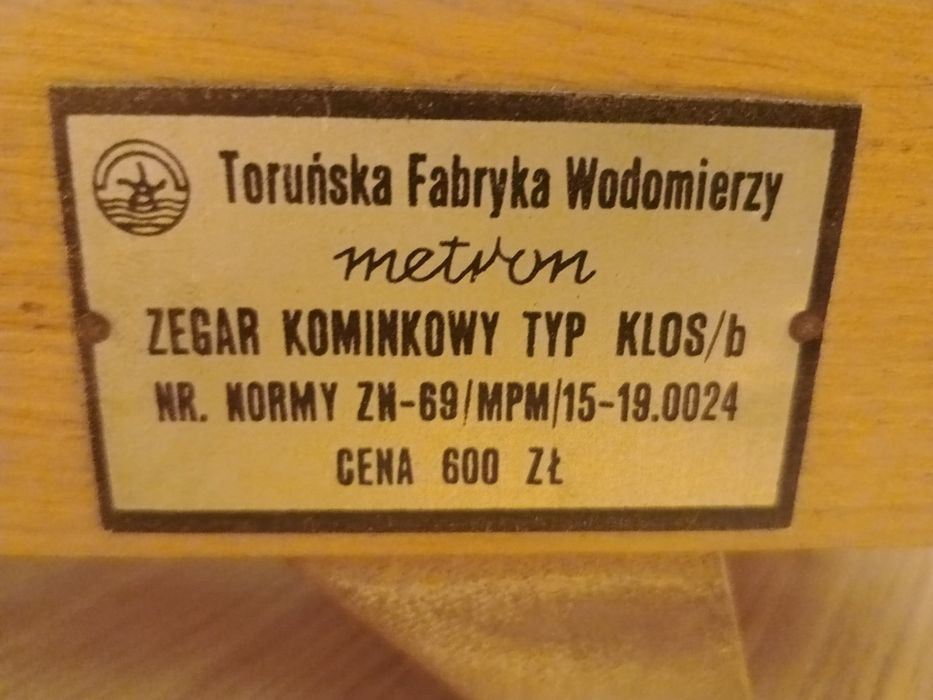 Zegar kominkowy Metron