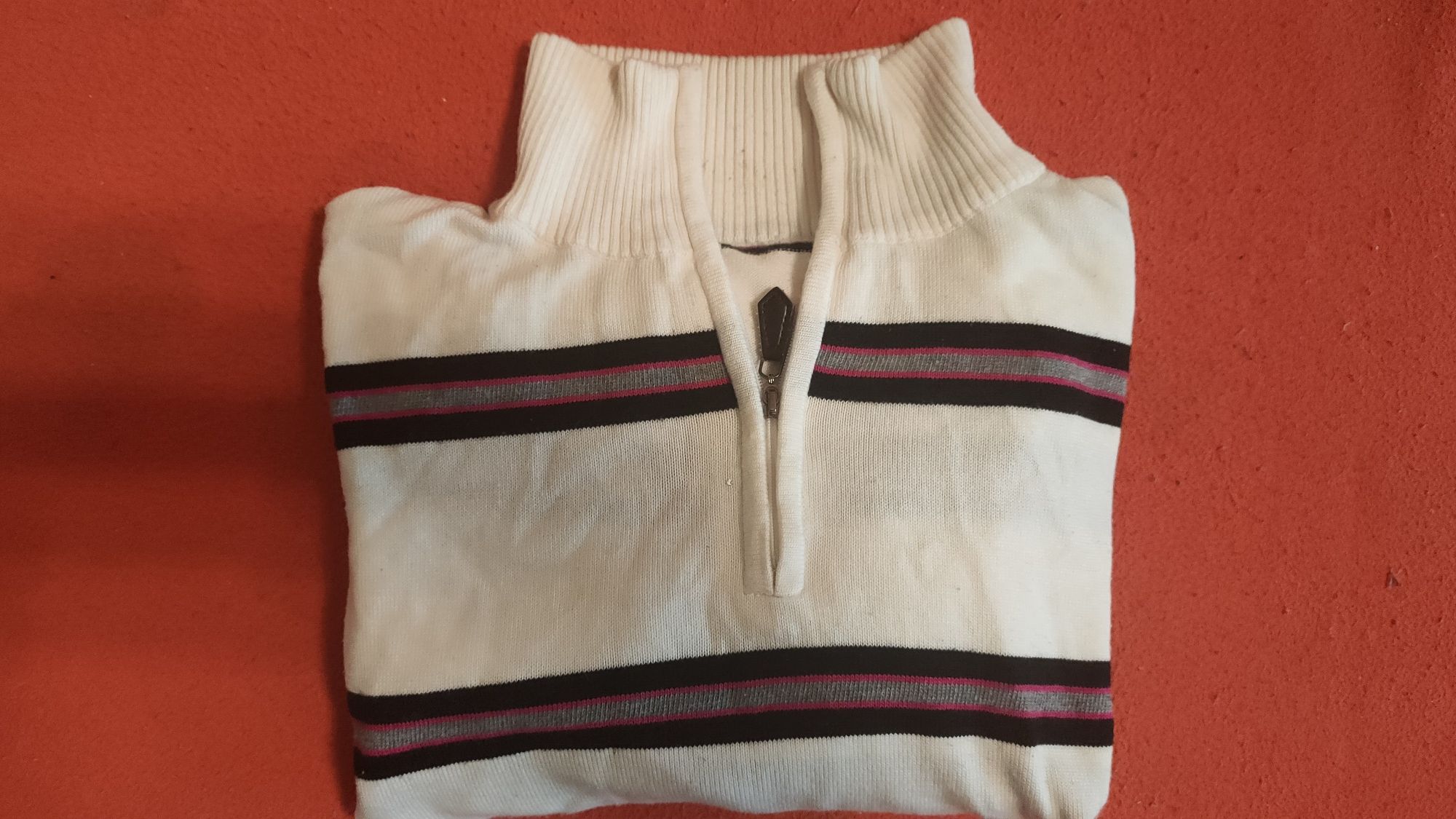 Sweter męski zapinany pod szyję  L