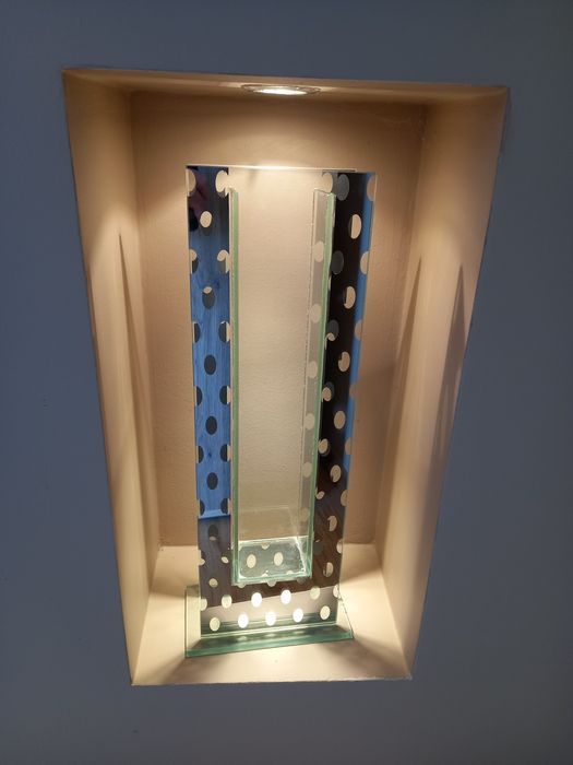 Wazon glamour designerski lustrzany Lux wysokość 45cm