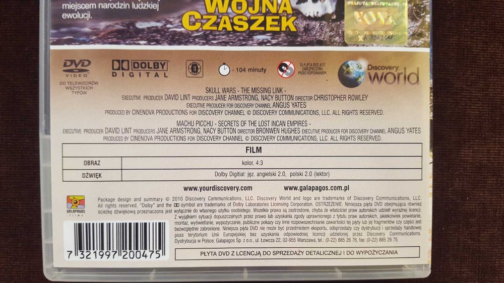 Discovery  W poszukiwaniu zaginionych światów  DVD