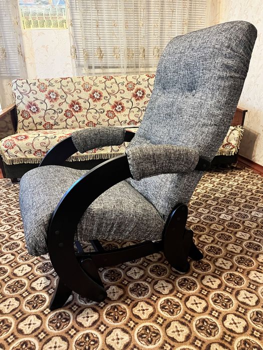 Кресло Глайдер (маятник) темный орех