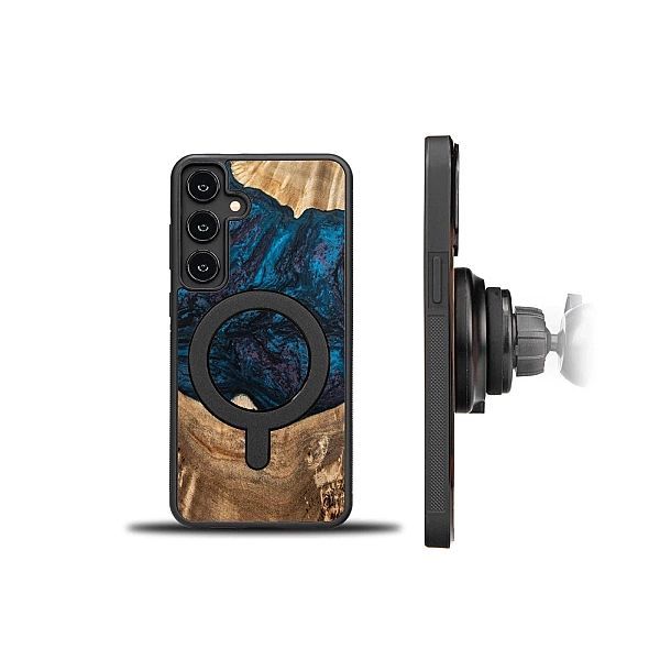 Etui Bewood Unique MagSafe Neptun z drewna i żywicy na Samsung Galaxy
