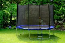 Trampolina Ogrodowa Dla Dzieci 312cm Siatka Drabinka Mocna Bezpieczna
