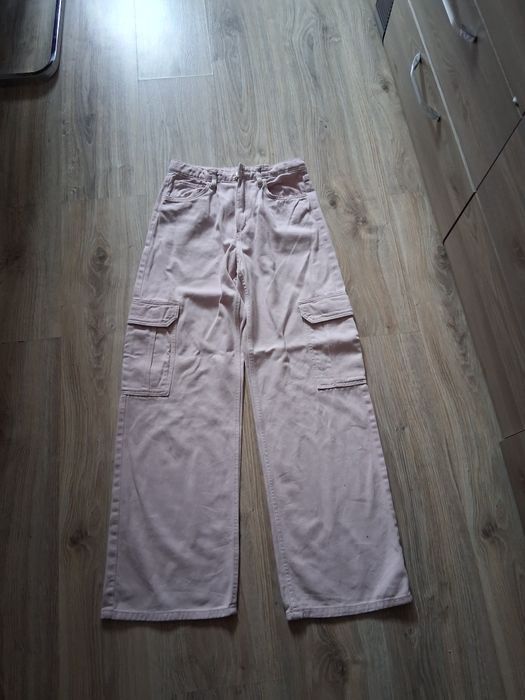 Młodzieżowe spodnie dla dziewczynki szerokie H&m rozmiar 164, 13-14