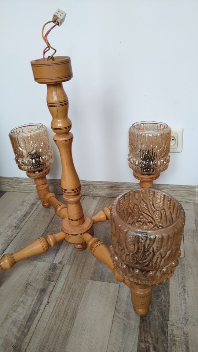 Lampa żyrandol prl