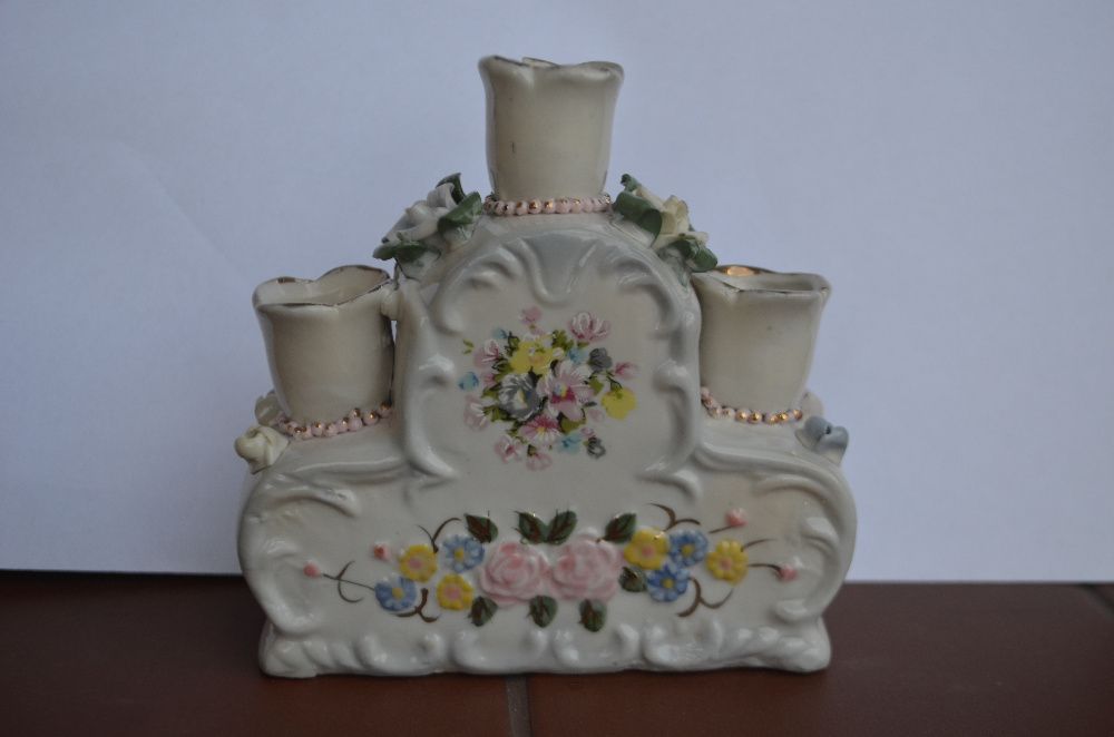 stary świecznik porcelana Anglia Francja