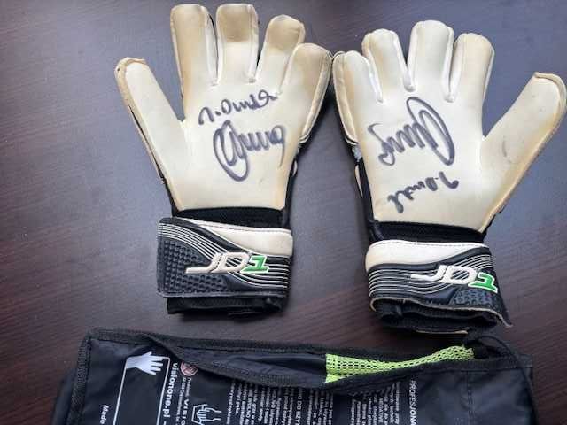 Rękawice bramkarskie autograf Dudek