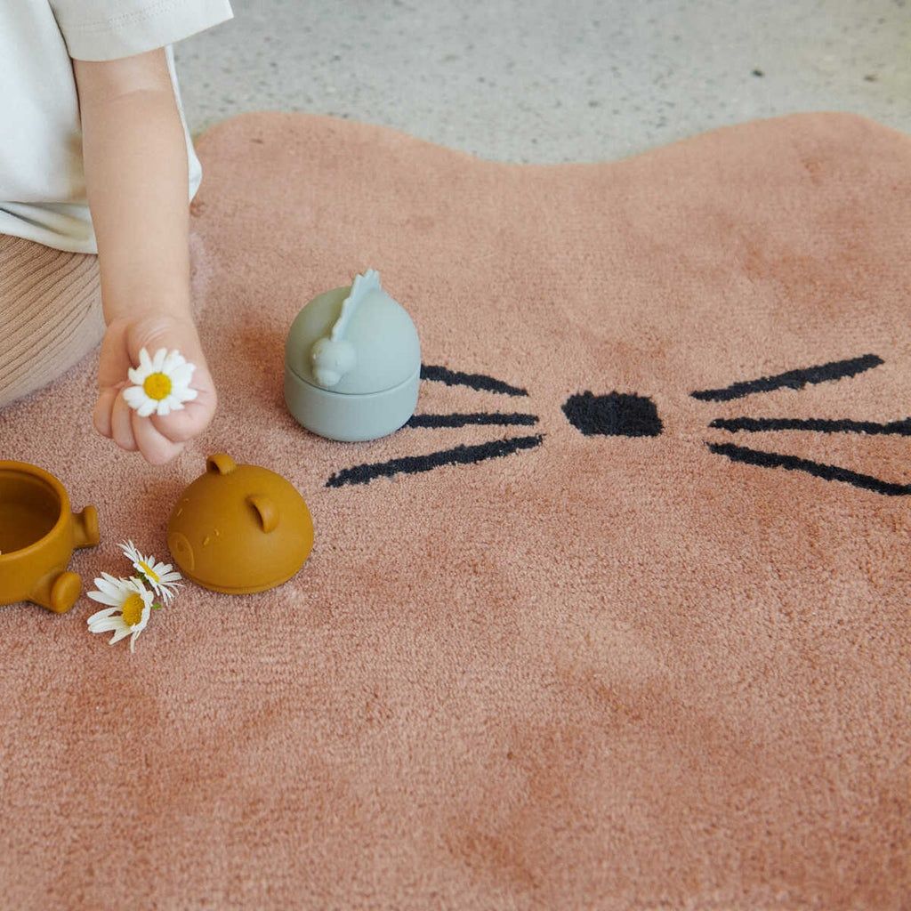 Liewood Jena Rug Cat Lion дитячий вовняний килим котик і лев декор