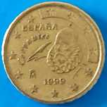 10 Cêntimos de 1999 de Espanha,  Miguel Cervantes