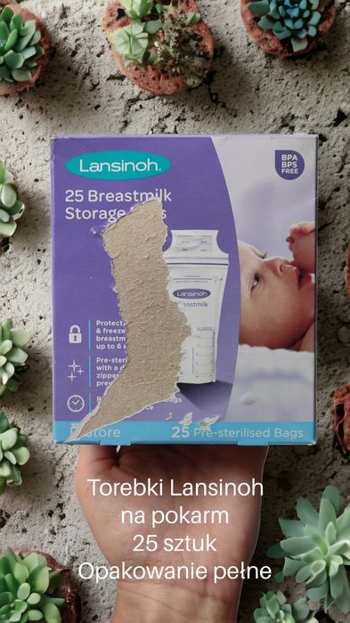 Torebki na pokarm Lansinoh 25 sztuk!