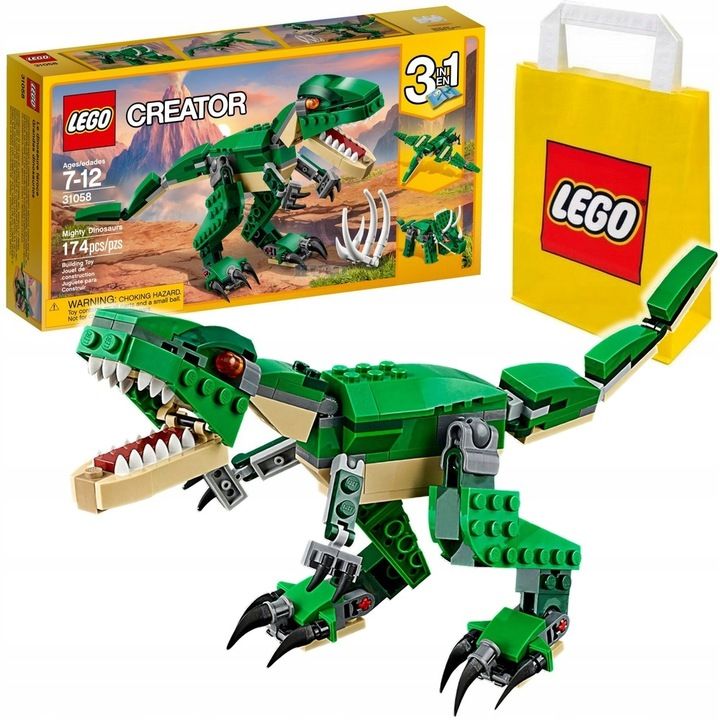Lego Creator 31058 Dinozaury Model Tyranozaur T-rex 3w1 + Torba Prezen