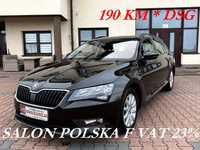 Skoda Superb 2.0TDi 190 KM AUTOMAT DSG Salon Polska 1wł serwis F VAT 23% Gwarancja