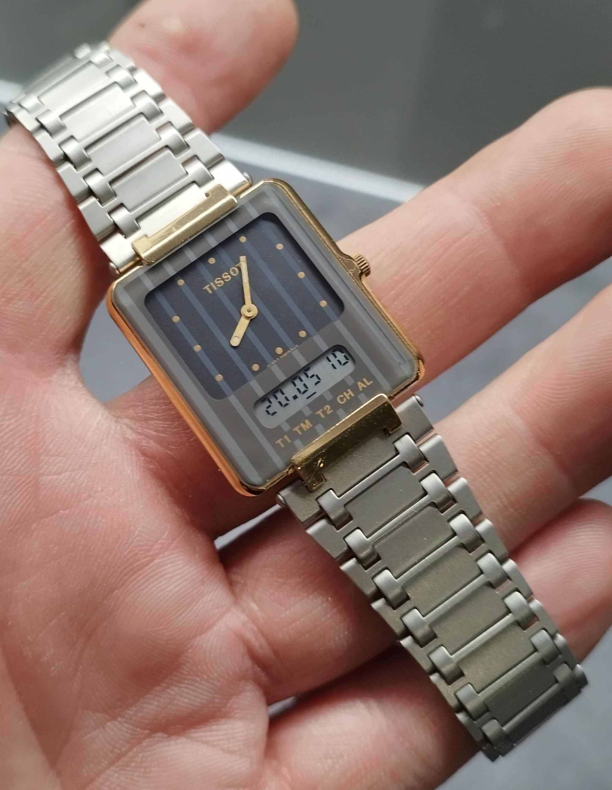Piękny zegarek z lat 80tych Tissot Two Timer "Piżama" dla kolekcjonera