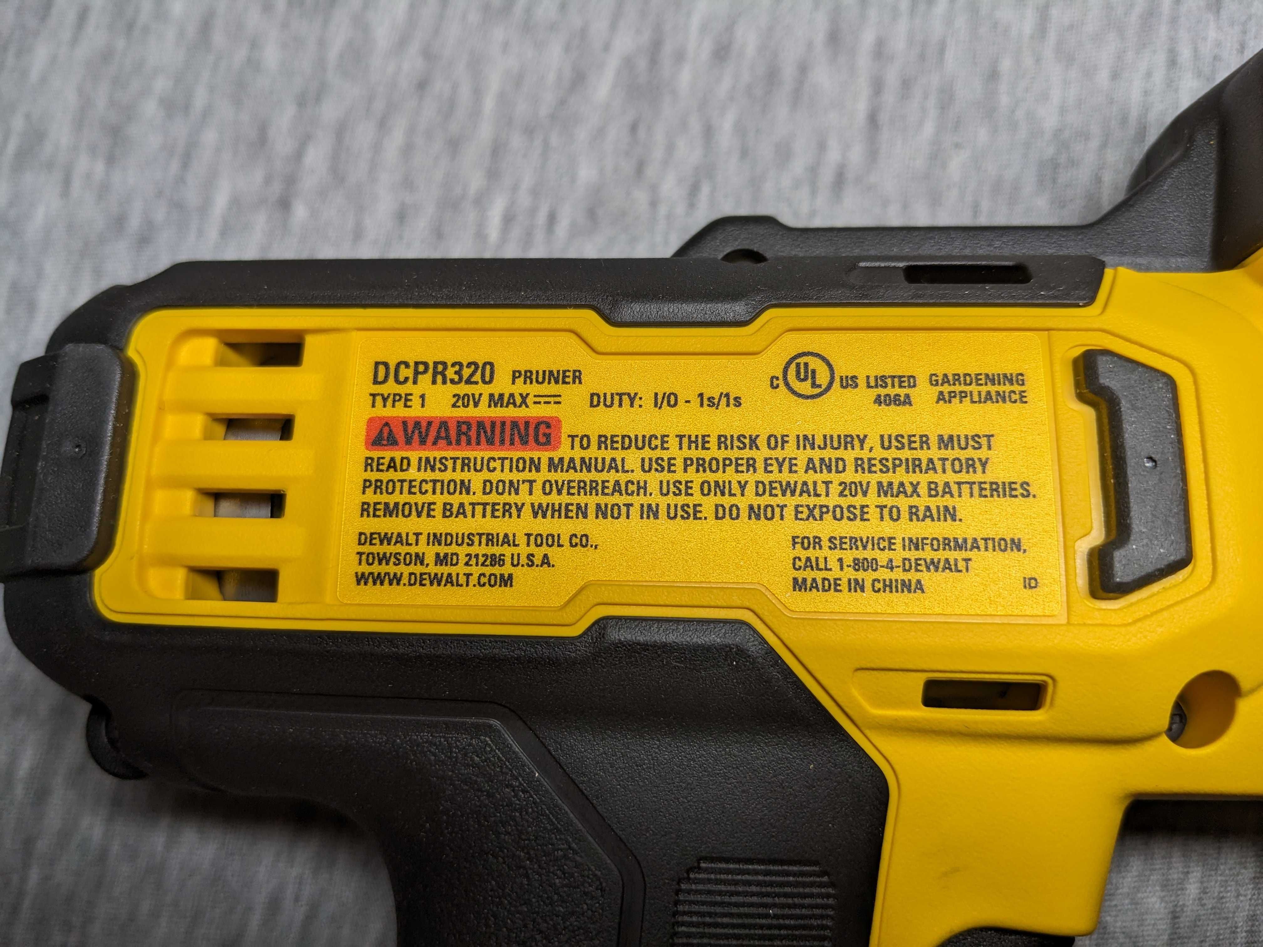 DeWALT DCPR320 Акумуляторний сікатор\ Садові ножиці\