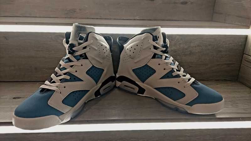 Nowe Nike Jordan 6 Retro Niebiesko Białe
