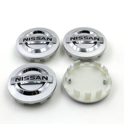 Kit 4 Centros Jante 54mm e 60mm Nissan Preto e Cinza