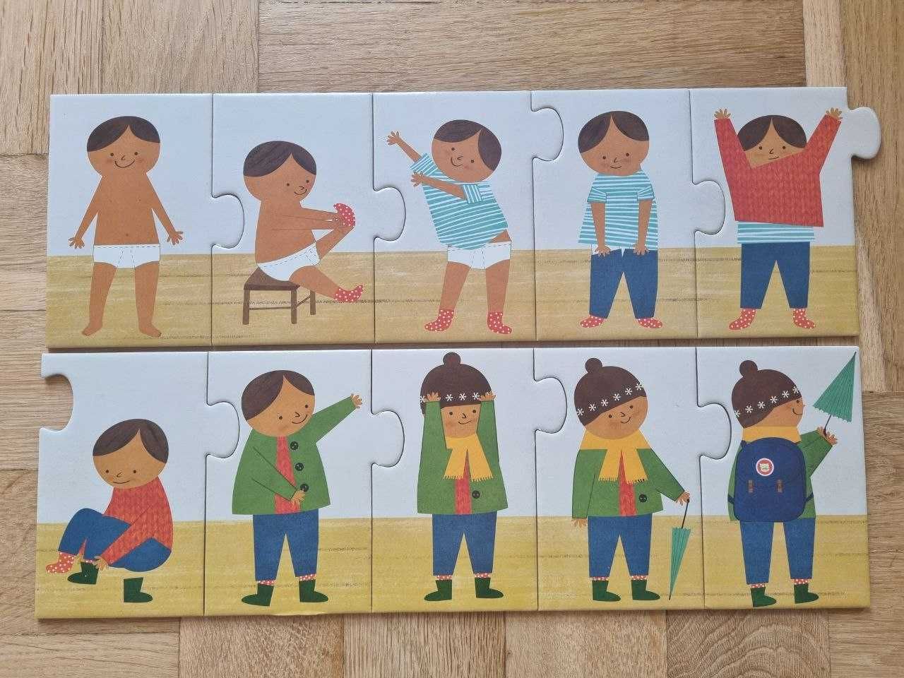 Puzzle Djeco – 2 zestawy historyjek (I’m dressing up + The Day)