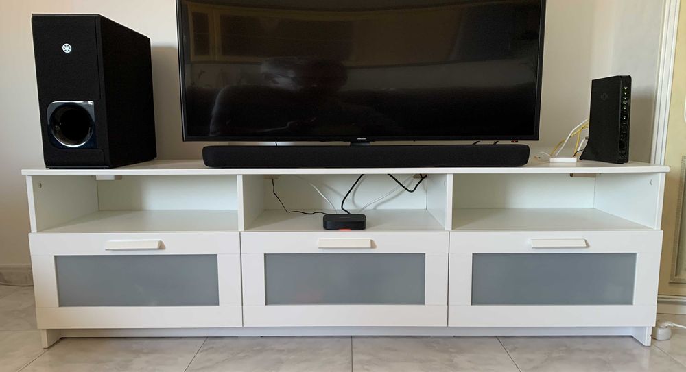 Móvel para TV Branco - Ikea - Brimness em Bom estado de conservação