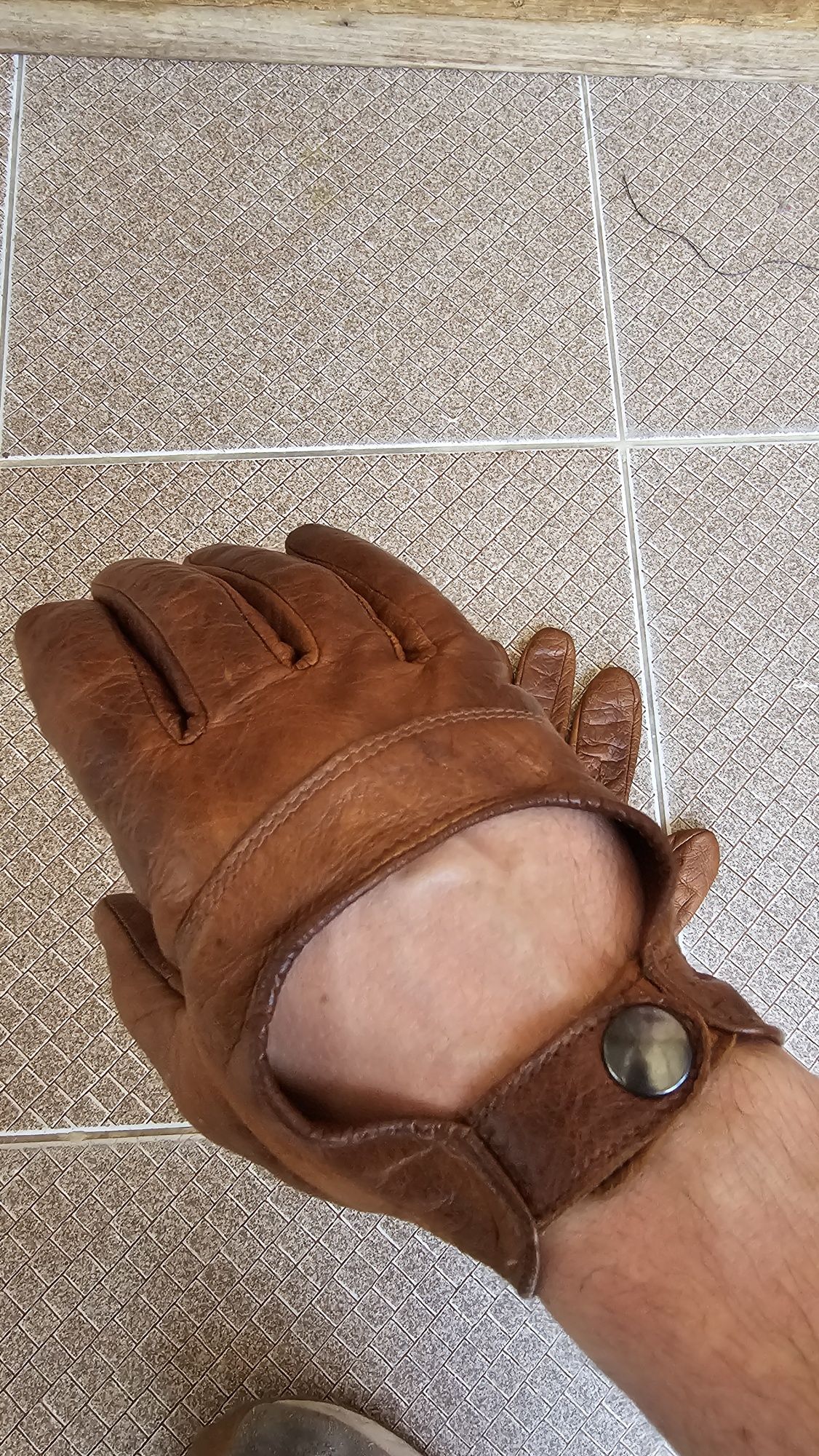 Luvas em pele estilo gentleman driver