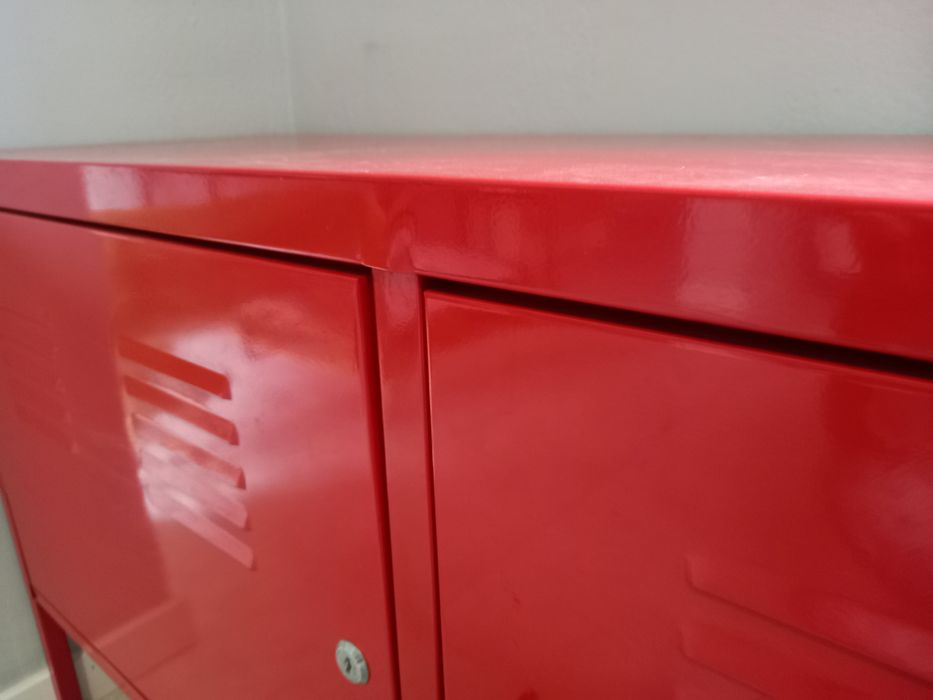 Movel ikea ps vermelho + modulo vermelho com gavetas