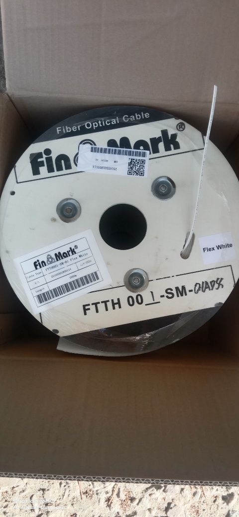 Кабель оптичний білий Finmark FTTH001-SM-01