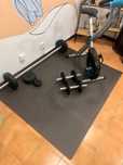 Equipamentos ( Bicicleta ergometrica e halteres)