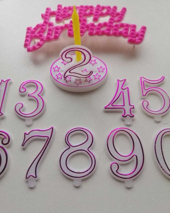 Набор/декор для оформления торта (цифры и надпись)