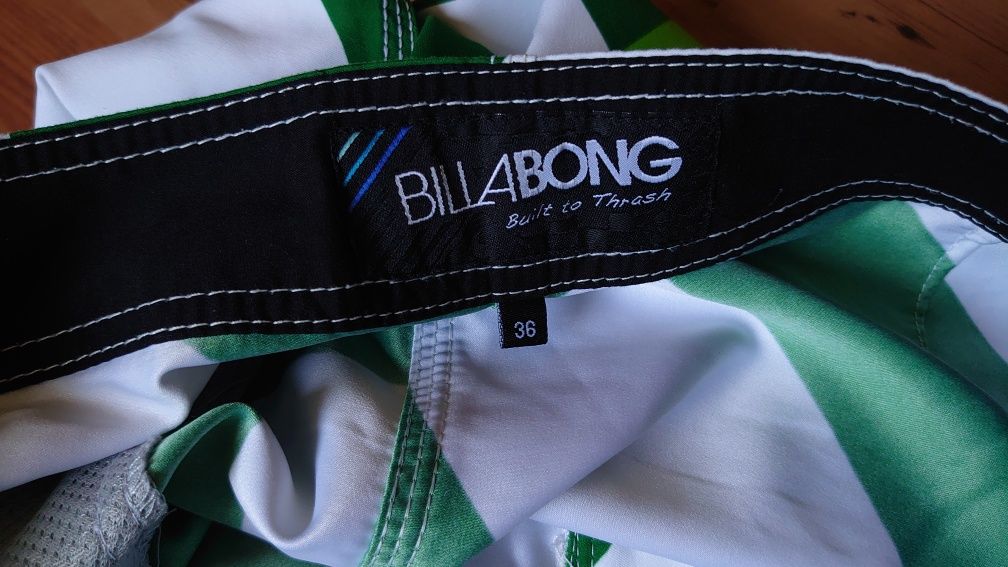 Billabong szorty męskie 36 pływackie spodenki zielone białe y2k