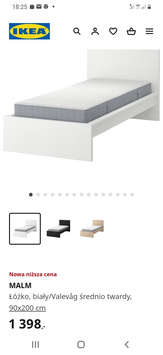 Sprzedam łóżka białe z Ikei 90×200